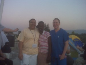 Mirta, Karen and Belinda new friends in Haiti.